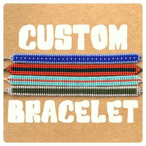 CUSTOM BRACELET Slim Dainty Beaded Bracelet - Handmade Bracelet